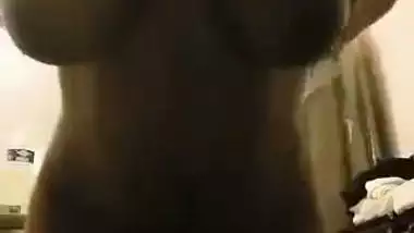 Big boob girl removes towel and exposes herself on camera