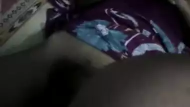 Cute Desi spouse spreads legs to show XXX fluffy cunt before sex