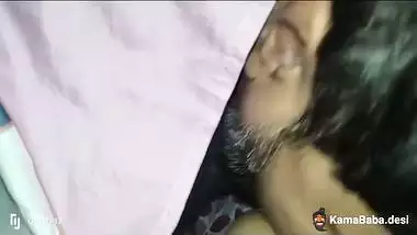 Crazy man enjoys the boob sucking of a chubby milf