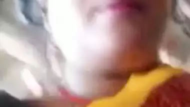 Busty Desi XXX housewife showing her big melons on video call with husband